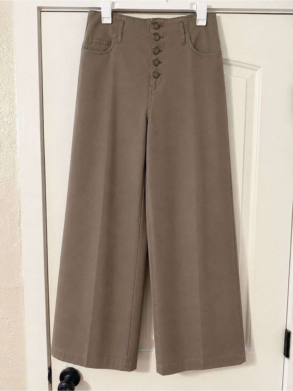 Blank NYC Wide-Leg Pants in Olive Green